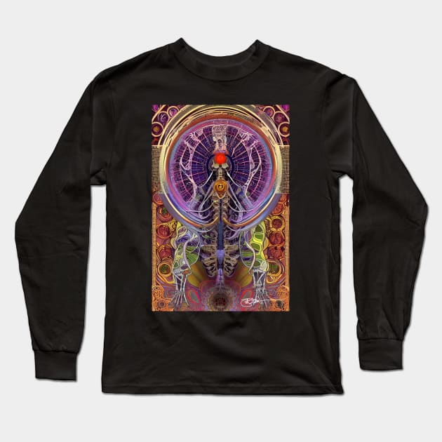 Psychedelic Exquisite Dead 28 Long Sleeve T-Shirt by Benito Del Ray